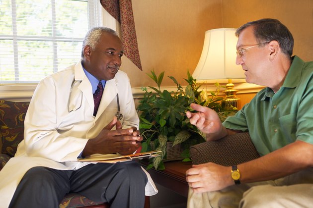Doctor with patient