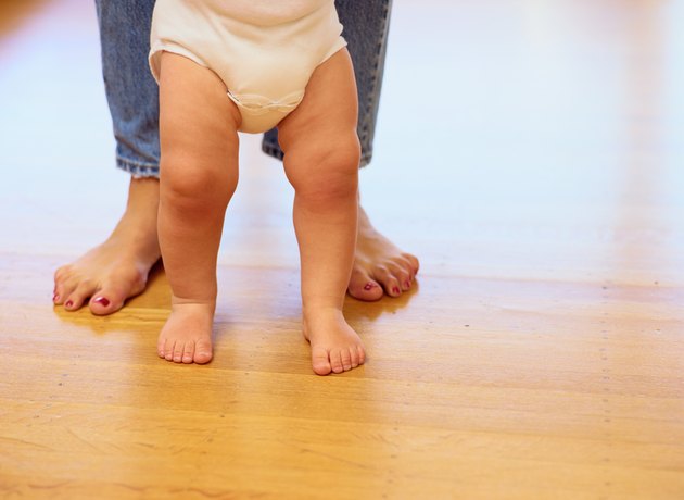 Baby Taking His First Step