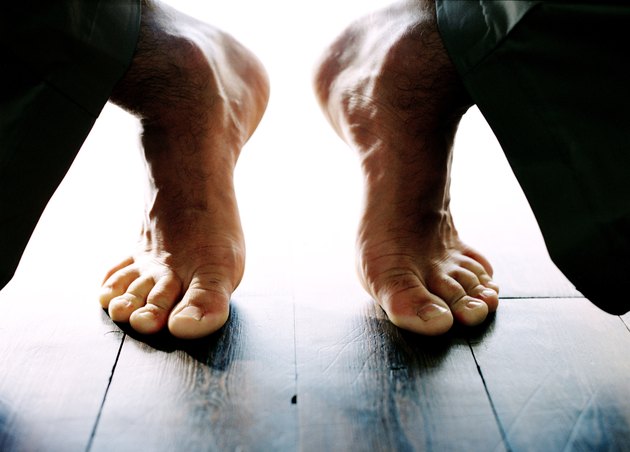 Close-up low section view of human feet