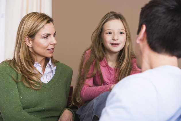 Family talking together