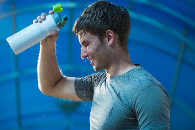 Athlete refreshing water