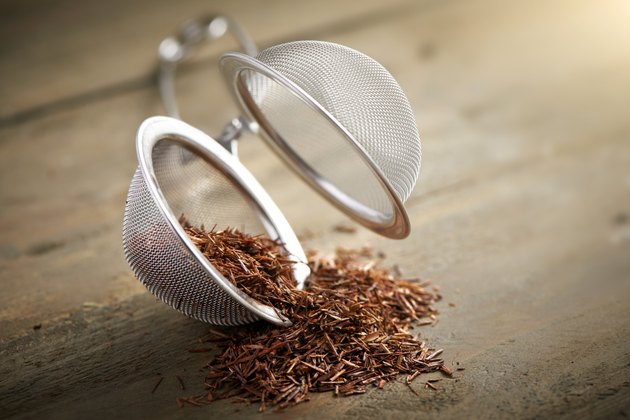 tea ball with rooibos tea