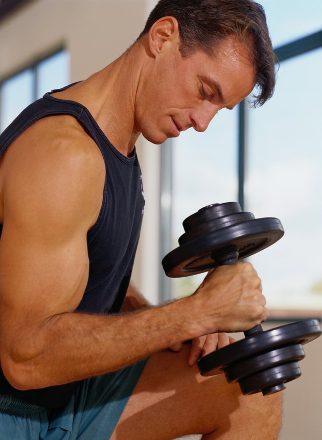 Man Lifting a Dumbbell
