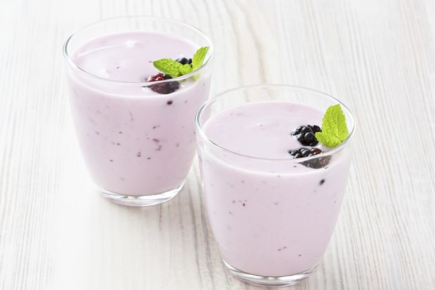 Yogurt with sweet dewberry