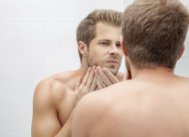Morning hygiene in the bathroom
