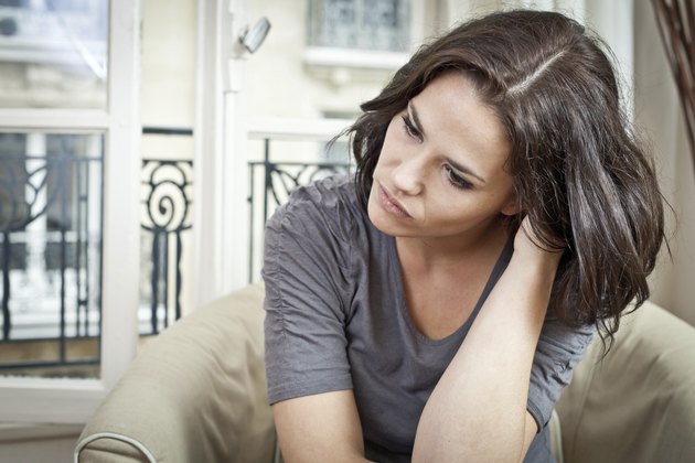 Young woman looking vexed