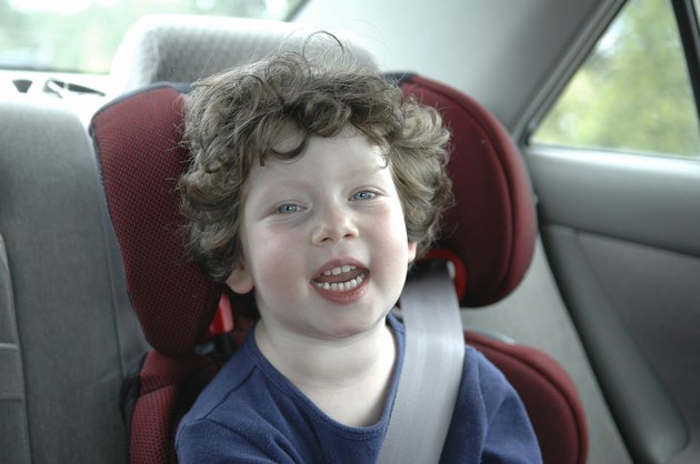 Girl in car seat