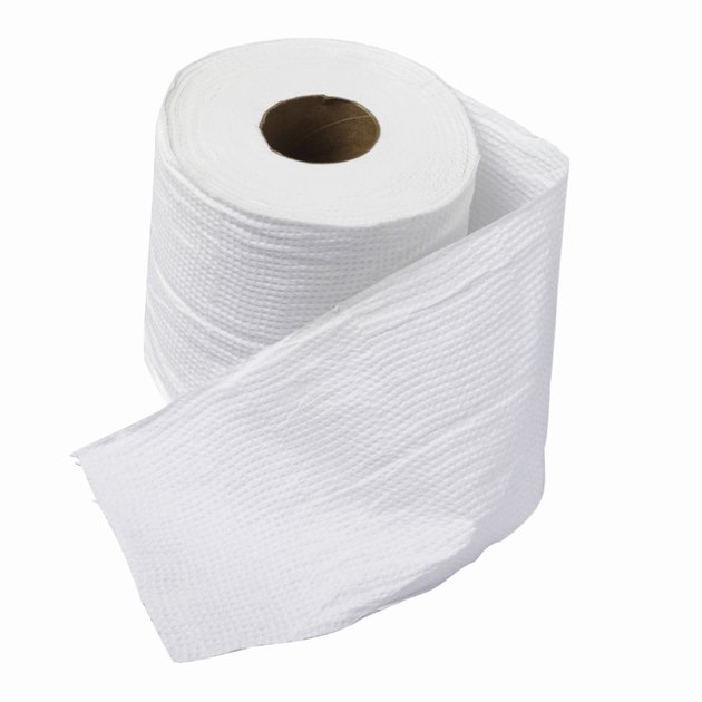 Close up of a roll of toilet paper