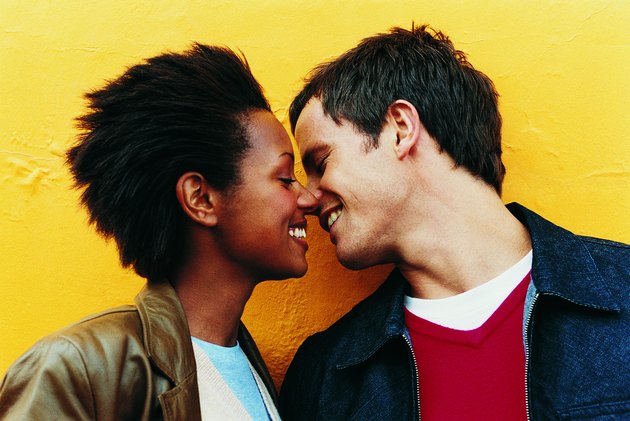 Couple Almost Kissing