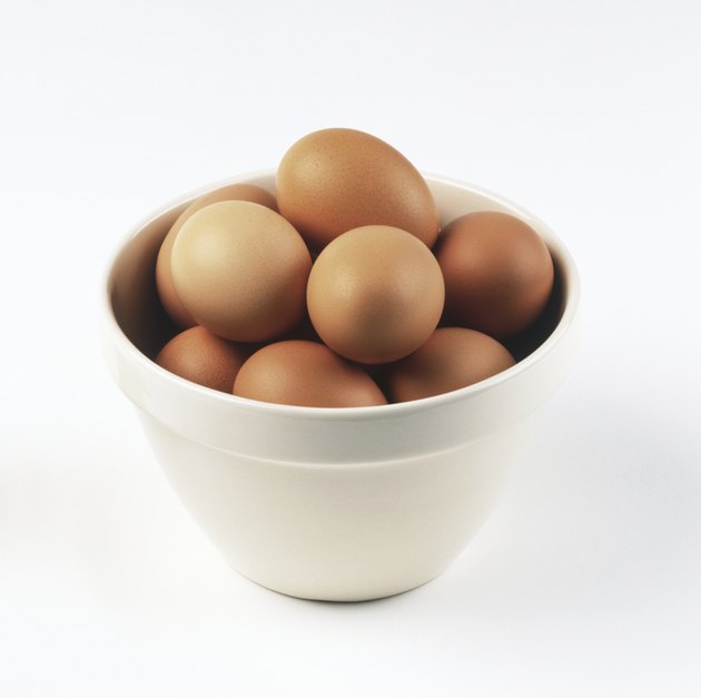 Bowl full of brown eggs