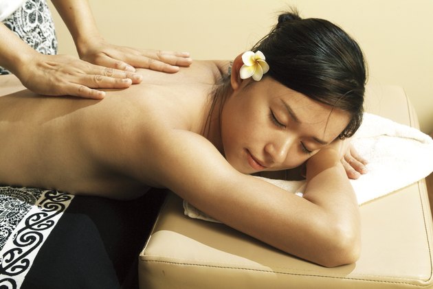Young woman having massage