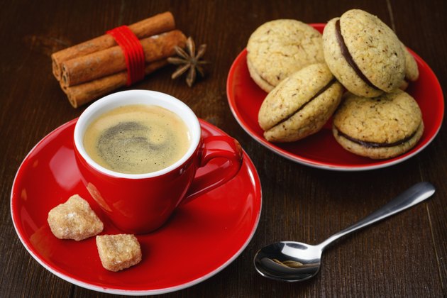 Cup of coffee and cookies