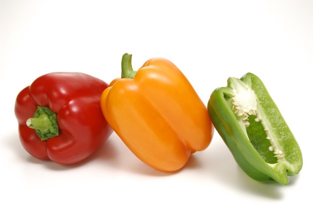 Fresh bell peppers.