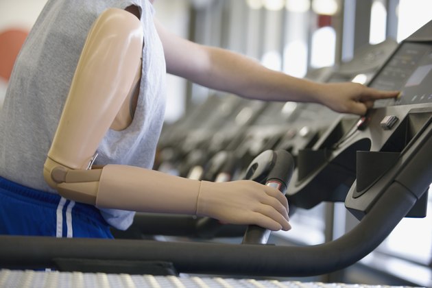 Amputee exercising