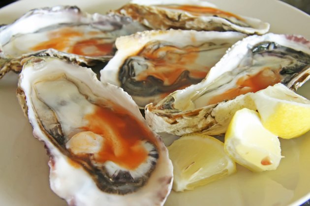 Fresh raw oysters