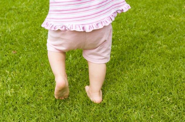 Girl walking outdoors