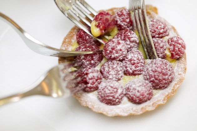 Forks in a berry tart