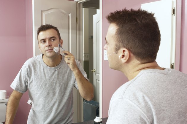 Man shaving