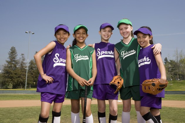 Portrait of little league teams