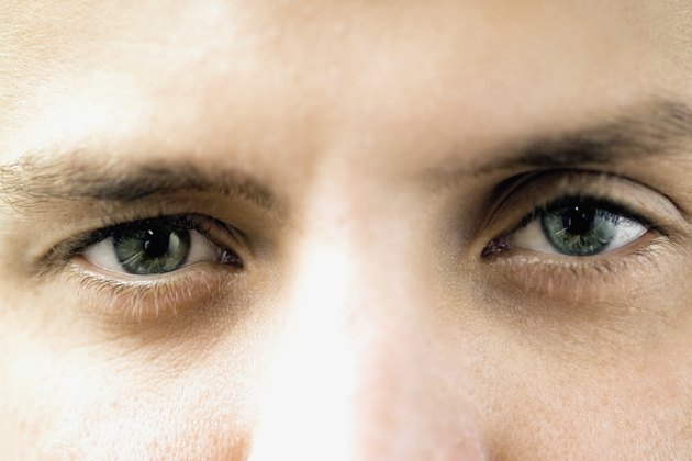 Close-up of a young man's eyes