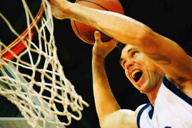 Man playing basketball