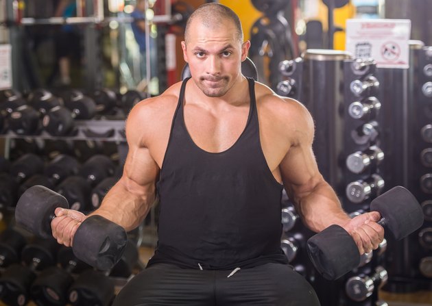 Bodybuilder at gym