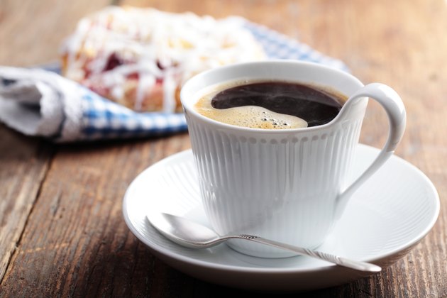 Coffee with cinnamon roll