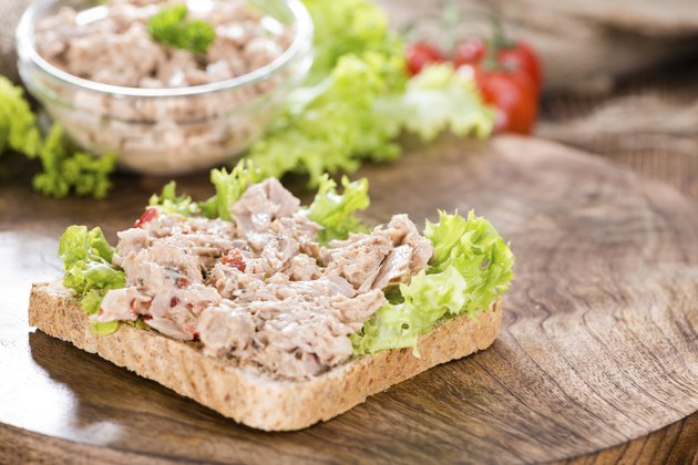 Slice of bread with Tuna salad
