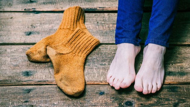 Barefeet and socks