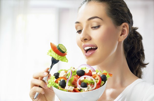 eating healthy food