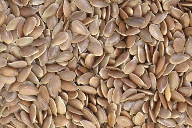 Flax seeds background