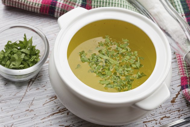 Broth in bowl