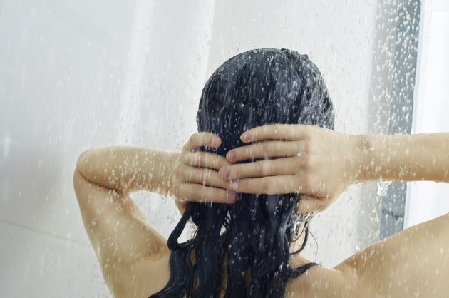 girl at the shower