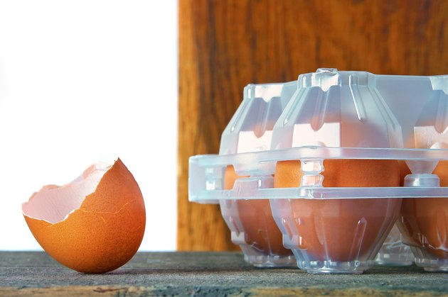 Coloured chicken eggs