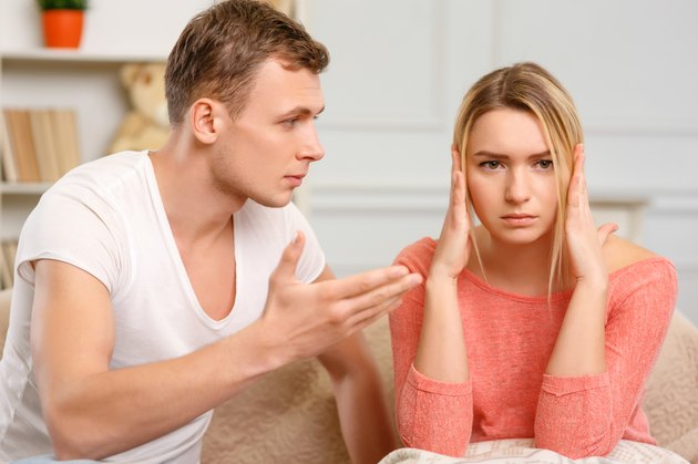 Young couple is having a fight