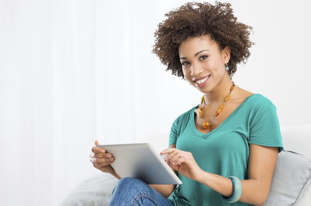 African Woman Using Digital Tablet