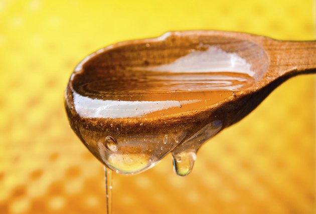 wooden spoon with honey