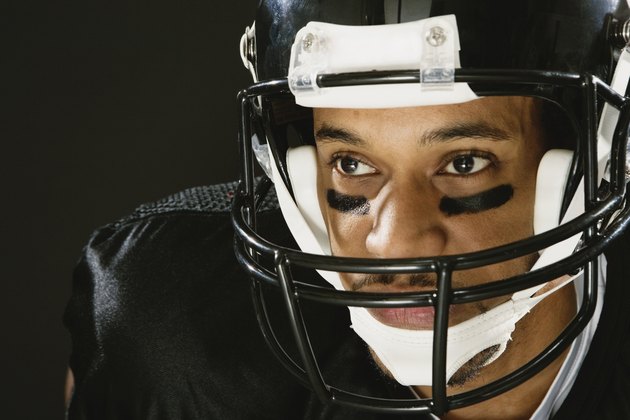 African American man wearing football uniform