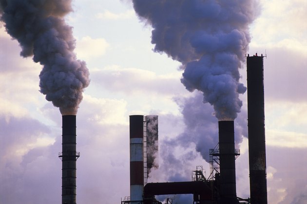 Smoke stacks of factory