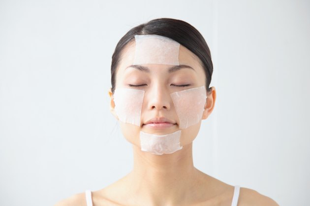 Woman with facial mask