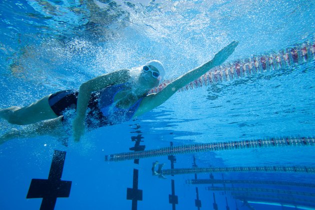Swimmer in pool