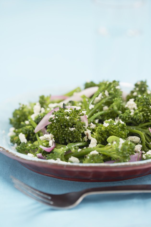 Broccoli with red onion