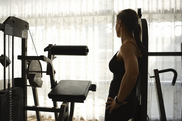 Woman standing in gym