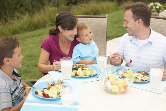 Family eating together