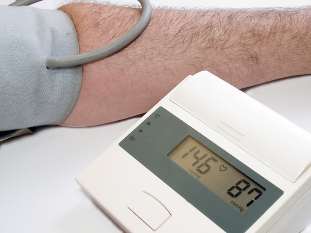 high blood pressure measuring with automatic tonometer
