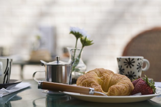 Food on restaurant table