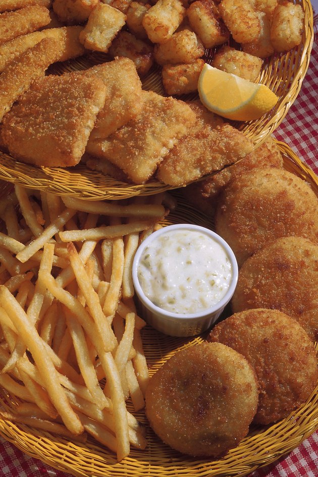Assortment of fried foods