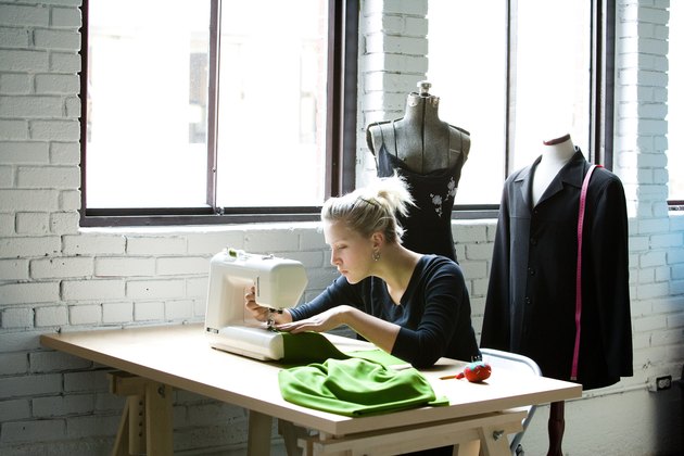 Seamstress altering clothing