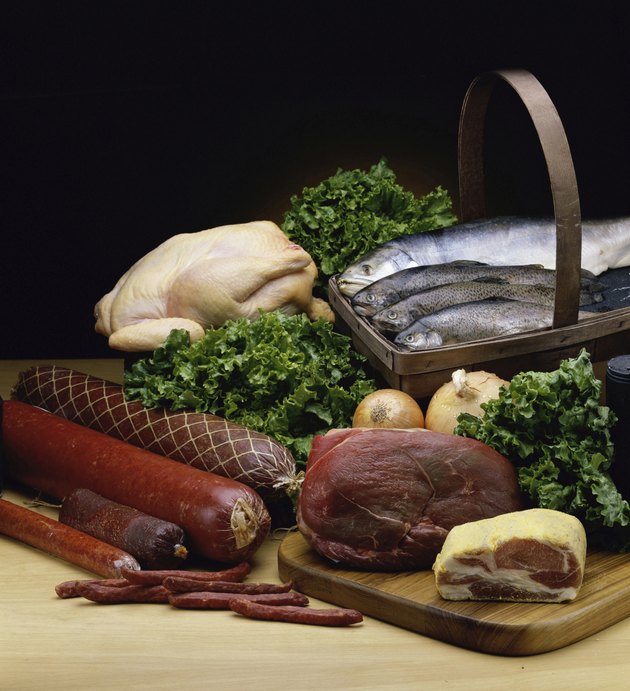 Varieties of assorted meats