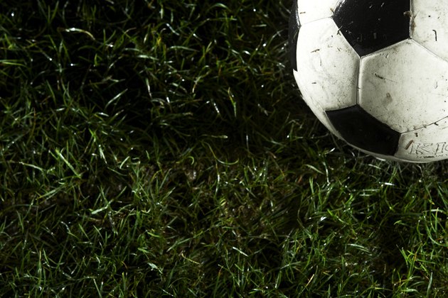 Soccer ball in grass
